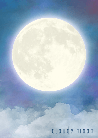 Cloudy full moon:blue#cool WV