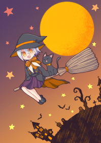 ハロウィン【魔女と黒猫】