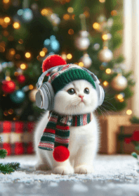 白色小貓和聖誕節 V.2