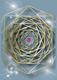 Beige Blue : January garnet & octagon