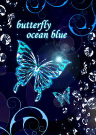 butterfly ocean blue