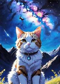 Night Moon Star Cat 098037