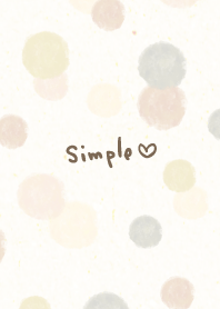 Watercolor circle darkish Beige21 Japan