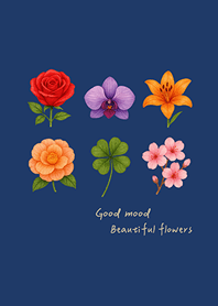 อารมณ์ดีดอกไม้(สีกรมท่า)