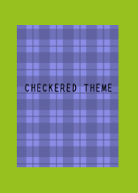BLUE PURPLE CHECKERED THEME-LEAF GREEN