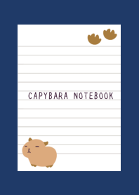 CAPYBARA NOTEBOOK/NAVY BLUE