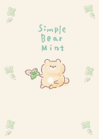 Simple Bear Mint Beige