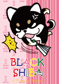 Negative black Shiba Pink