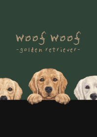 Golden retriever - CHRISTMAS GREEN