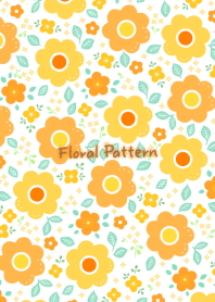 orange flowers design theme