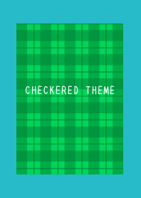 GREEN CHECKERED THEMEj-TURQUOISE BLUE