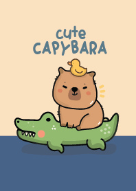 Capybara Cute (Navy)