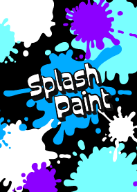 Splash Paint : Black blue