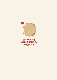 simple nutmeg heart beige.
