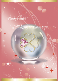 レッド 赤 / 全運気UP!クローバーの水晶