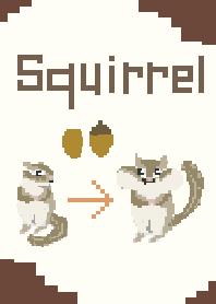 Pixel Art animal --- squirrel-2