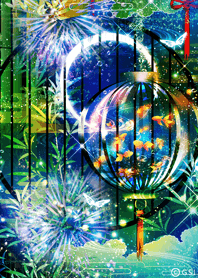 Fireworks and Goldfish Basket from Japan