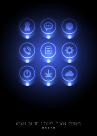 NEON BLUE LIGHT ICON THEME 2