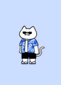 Hawaiian shirt cat 07.