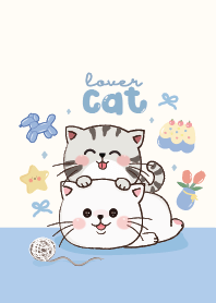 Cat couple cute blue!