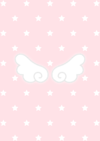 星柄ウィッシュコア（ホワイト×ピンク）