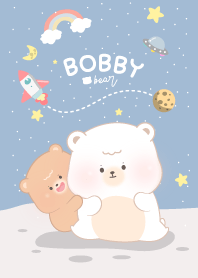 Bobby Bear. blue galaxy.