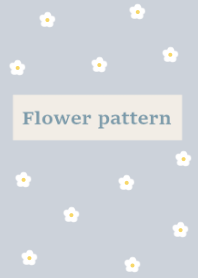 flower pattern :dustyblue