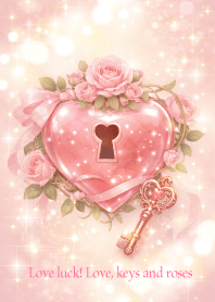 Love luck! Love, keys and roses