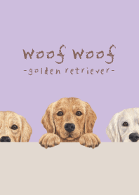 Woof Woof - Golden retriever - LAVENDER