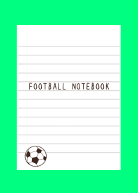 FOOTBALL NOTEBOOK/蛍光グリーン/ブラック