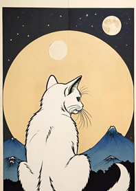 Cat under the Moon D09BB8