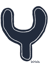 initials Y(blue)