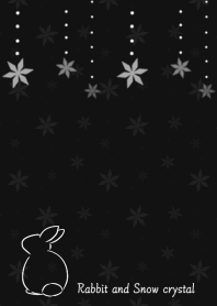 Rabbit and Snow crystal* -black-