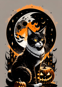 halloween cat 6B5CDd