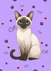 Lucky Thai Cat : Siamese Cat (Purple)