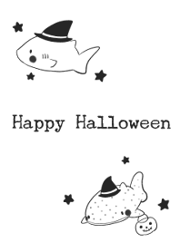 Sharks Halloween -white-