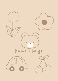 kawaii beige simple