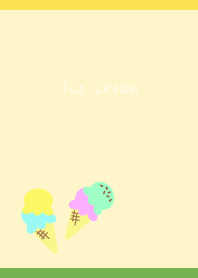 Cold Ice Cream on yellow