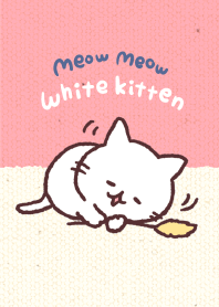 meow meow white kitten