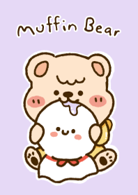 muffin bear baby purple