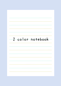 2 COLOR NOTEBOOK-LB&YEL GR-BLUE GRAY