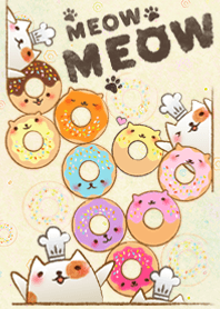MEOW - 貓咪粉圓甜甜圈 (療癒系插畫甜點♪)