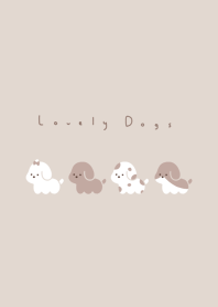 小さな犬。 ベージュ