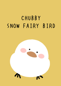 CHUBBY SNOW FAIRY BIRD/DUSTY YELLOW