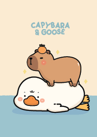 Capybara & Goose Cute :-)