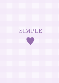 SIMPLE HEART -check purple-