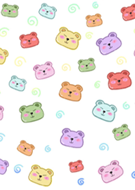 Colorful bear (white)