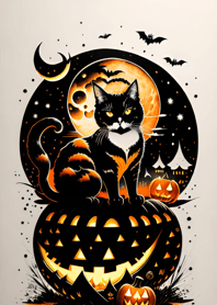 浮世絵万聖節猫 3837a2