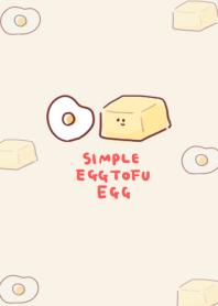 simple egg tofu fried egg beige.