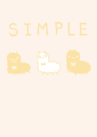 Theme of a dull color yellow alpaca